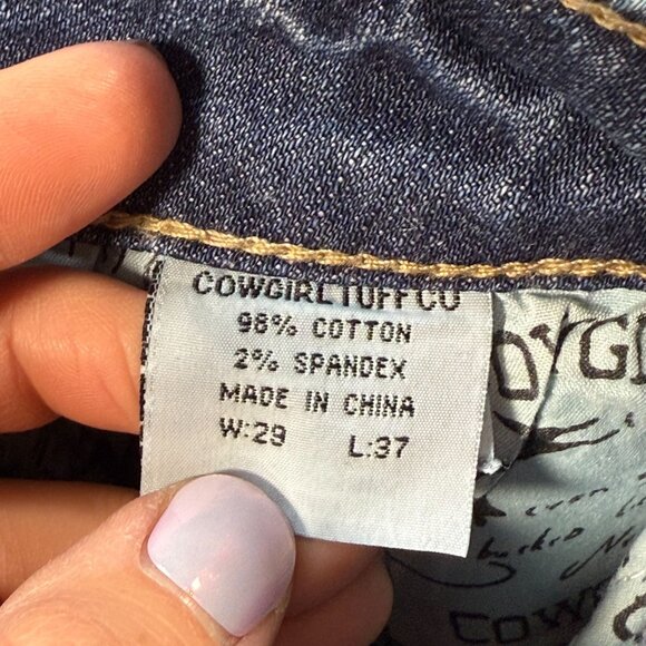 Cowgirl Tuff Embroidered Bozeman 29 X 37 Bootcut Flare Jeans Rodeo Western - Picture 4 of 8